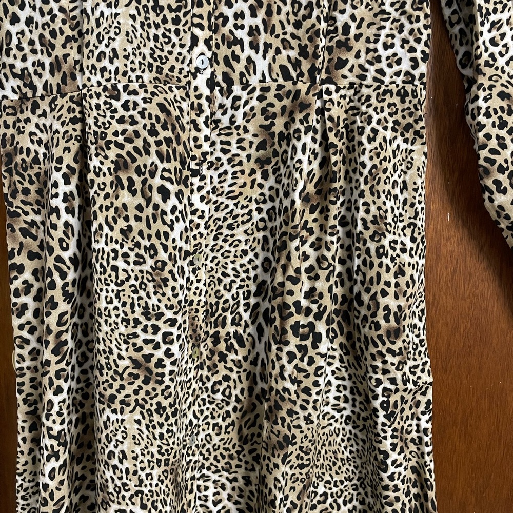 Leopard Print Button-Up Dress - Picture 7 of 7